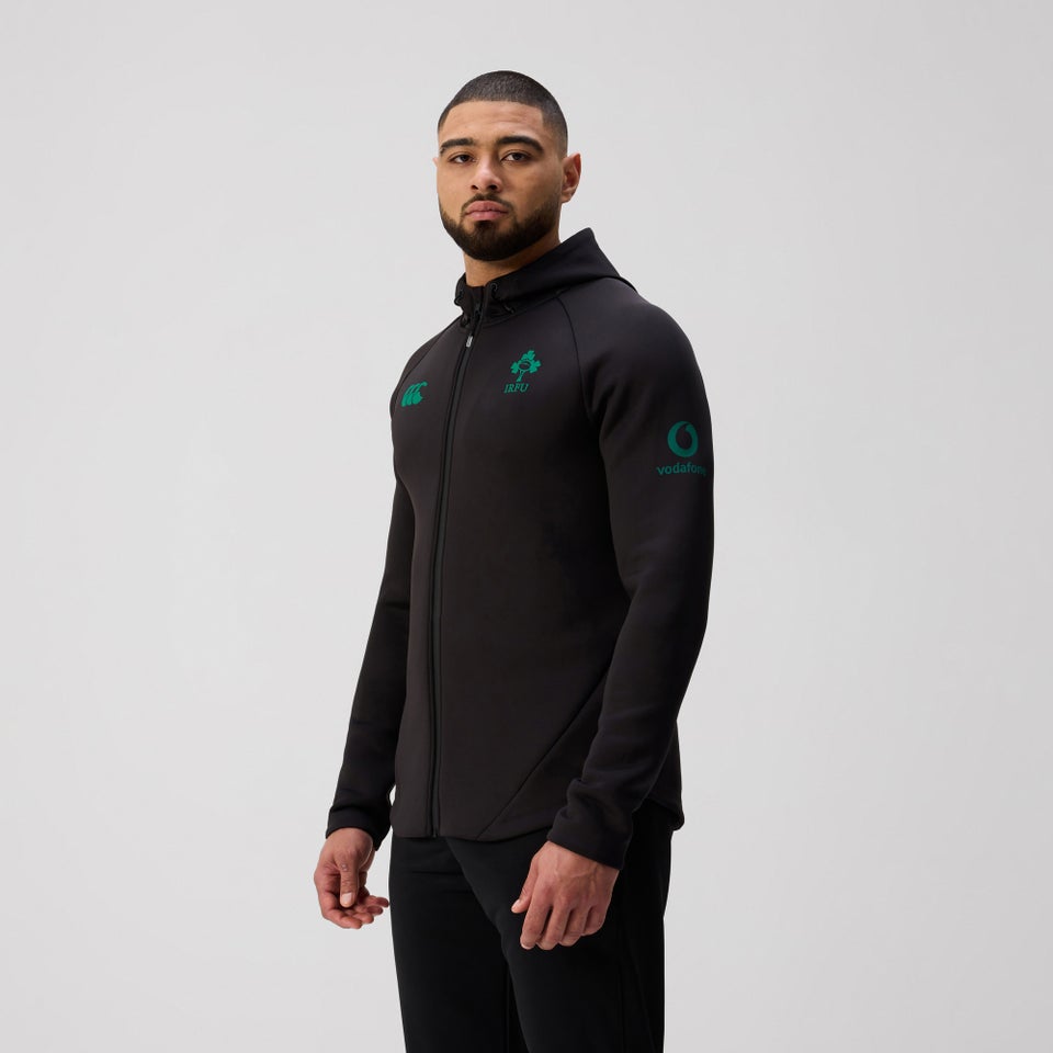 Mens Ireland Full Zip Tech Training Hoody Black/Green