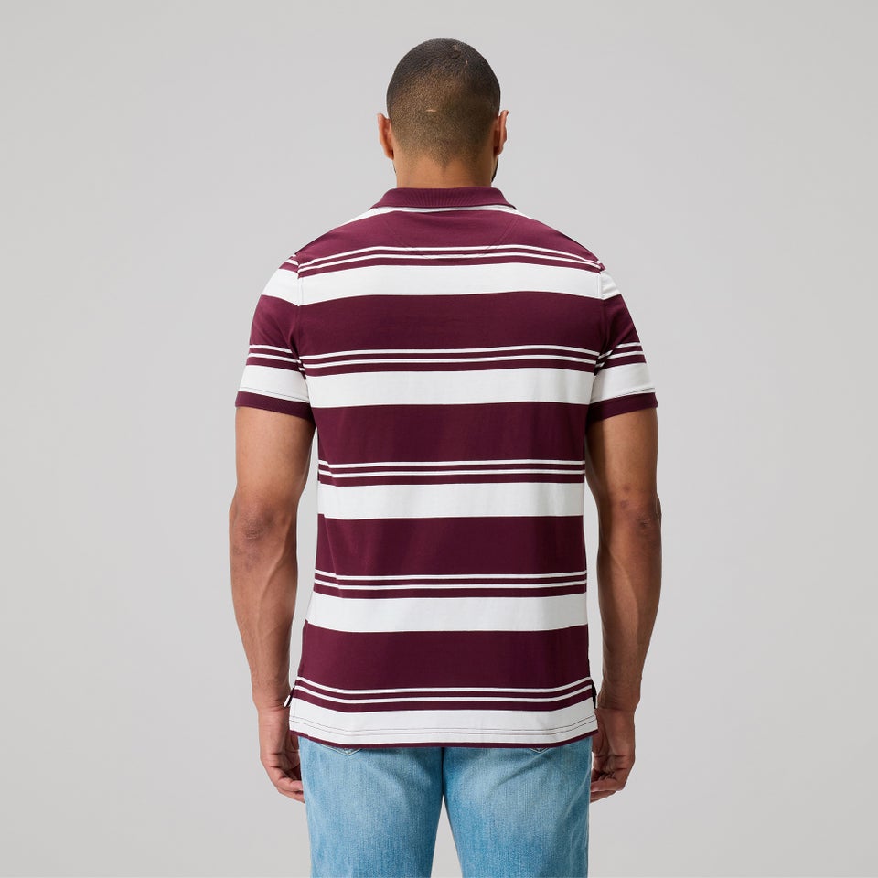 MENS FUNDAMENTALS ENGINEERED STRIPE POLO FIG