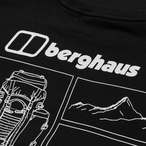 Unisex Hiker Storyboard Sweatshirt - Jet Black