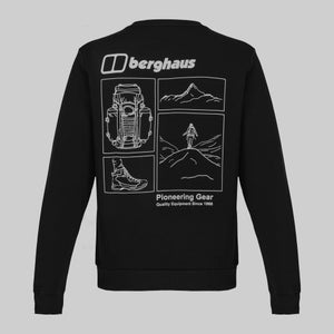 Unisex Hiker Storyboard Sweatshirt - Jet Black
