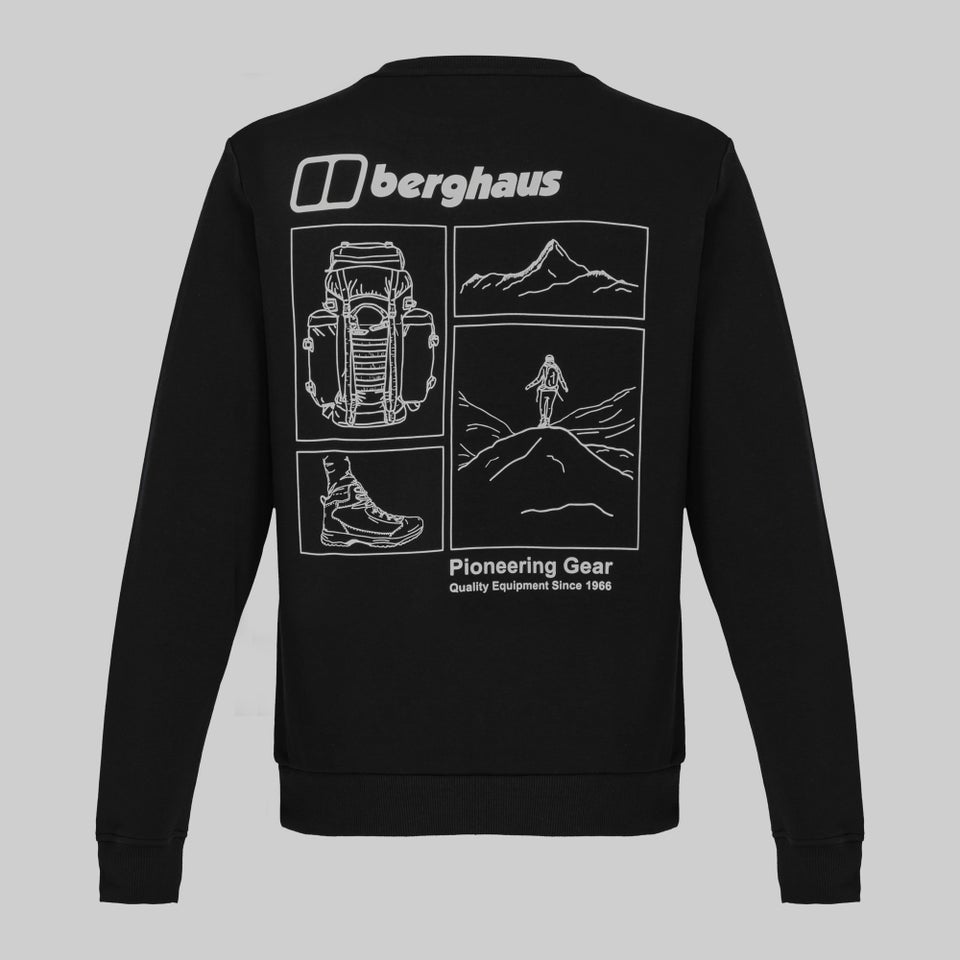 Unisex Hiker Storyboard Sweatshirt - Jet Black
