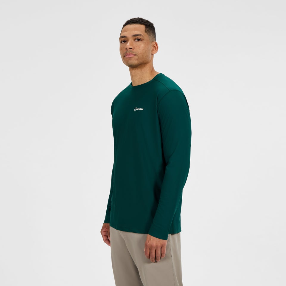 Men's  24/7 Crew Long Sleeve Tech Tee - Green