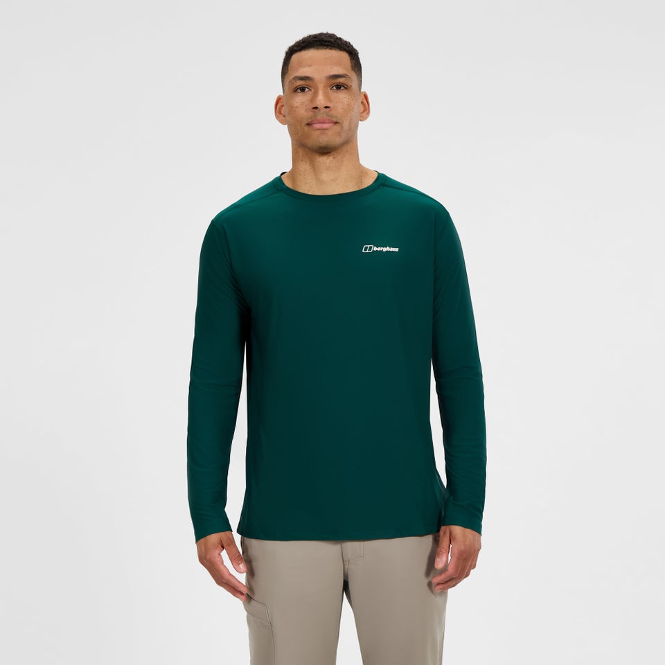 Men's  24/7 Crew Long Sleeve Tech Tee - Green