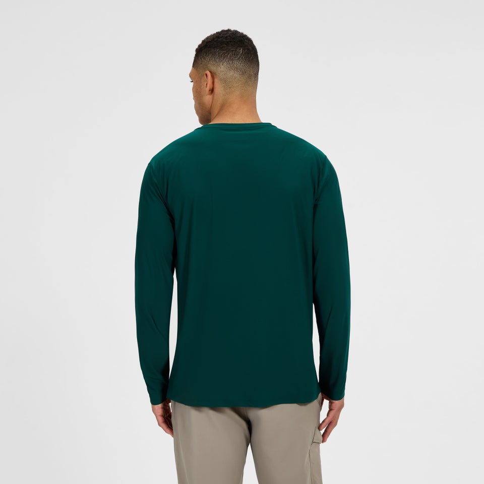 Men's  24/7 Crew Long Sleeve Tech Tee - Green