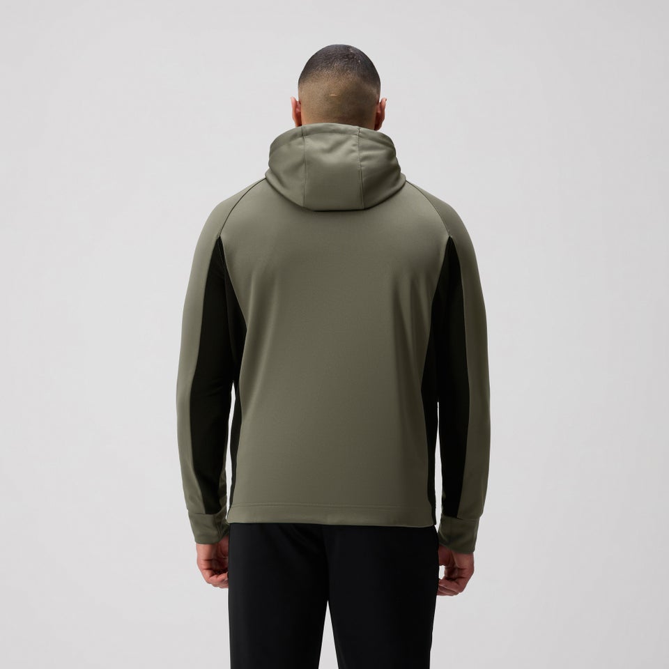 Mens Ireland Zip Training Hoody Green/Black