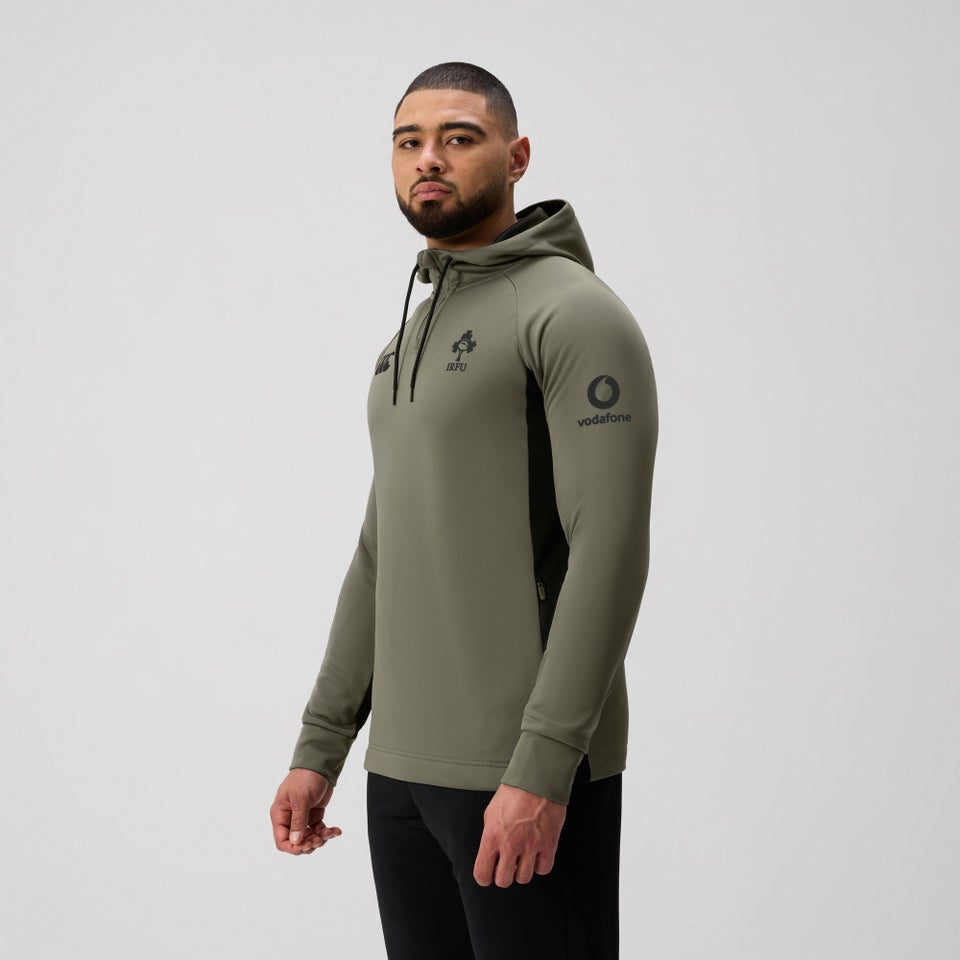 Mens Ireland Zip Training Hoody Green/Black