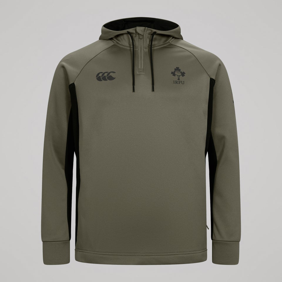 Mens Ireland Zip Training Hoody Green/Black