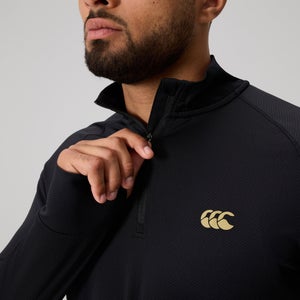 MENS TEMPO+ QUARTER-ZIP TRAINING TOP BLACK