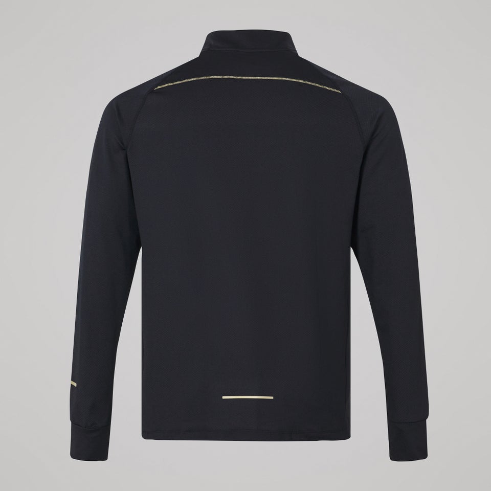 Mens Tempo+ Quarter-Zip Training Top Black
