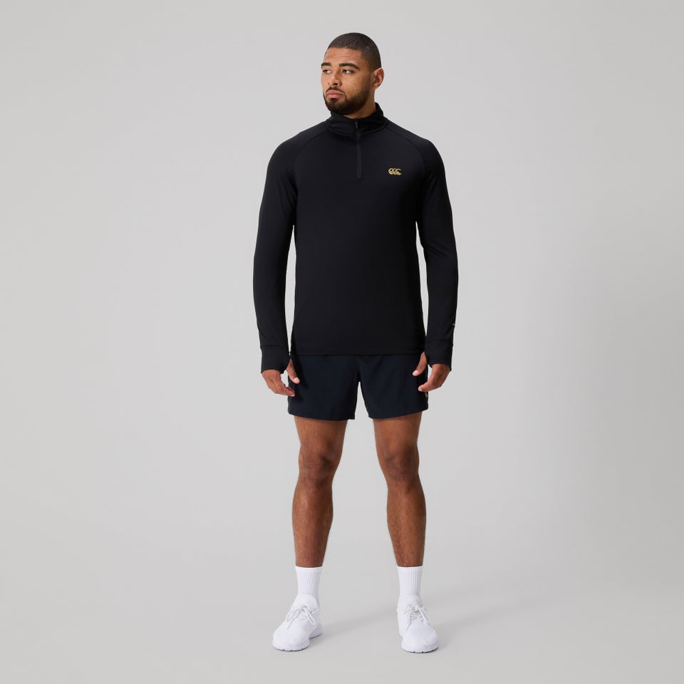 Mens Tempo+ Quarter-Zip Training Top Black
