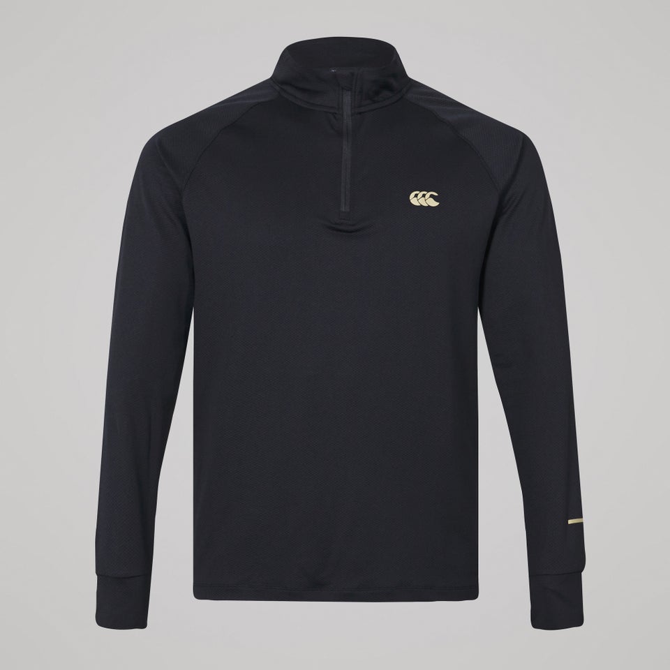 Mens Tempo+ Quarter-Zip Training Top Black