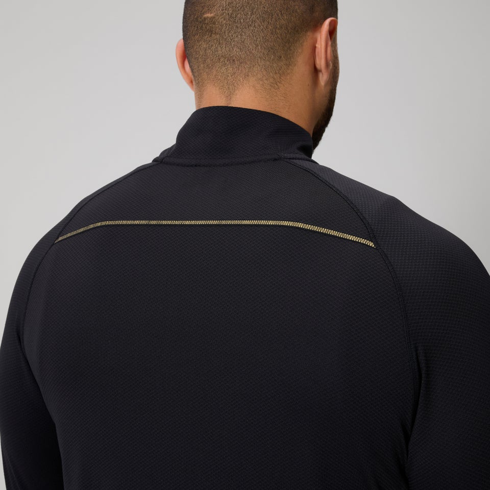 Mens Tempo+ Quarter-Zip Training Top Black