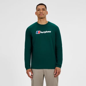 Berghaus Big Logo Langarm-Shirt für Herren - Grün