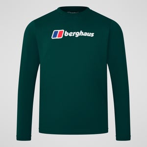 Berghaus Big Logo Langarm-Shirt für Herren - Grün