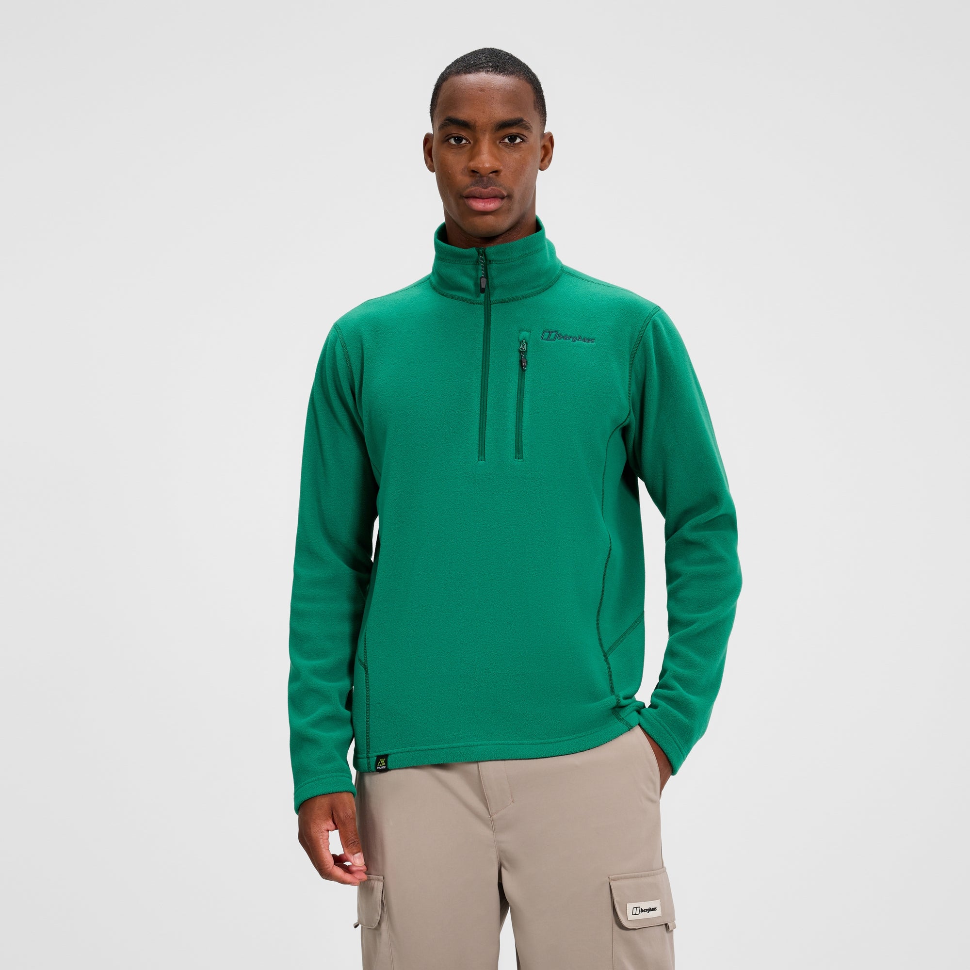 Men's Prism Micro Half Zip Polartec Fleece - Green | Berghaus