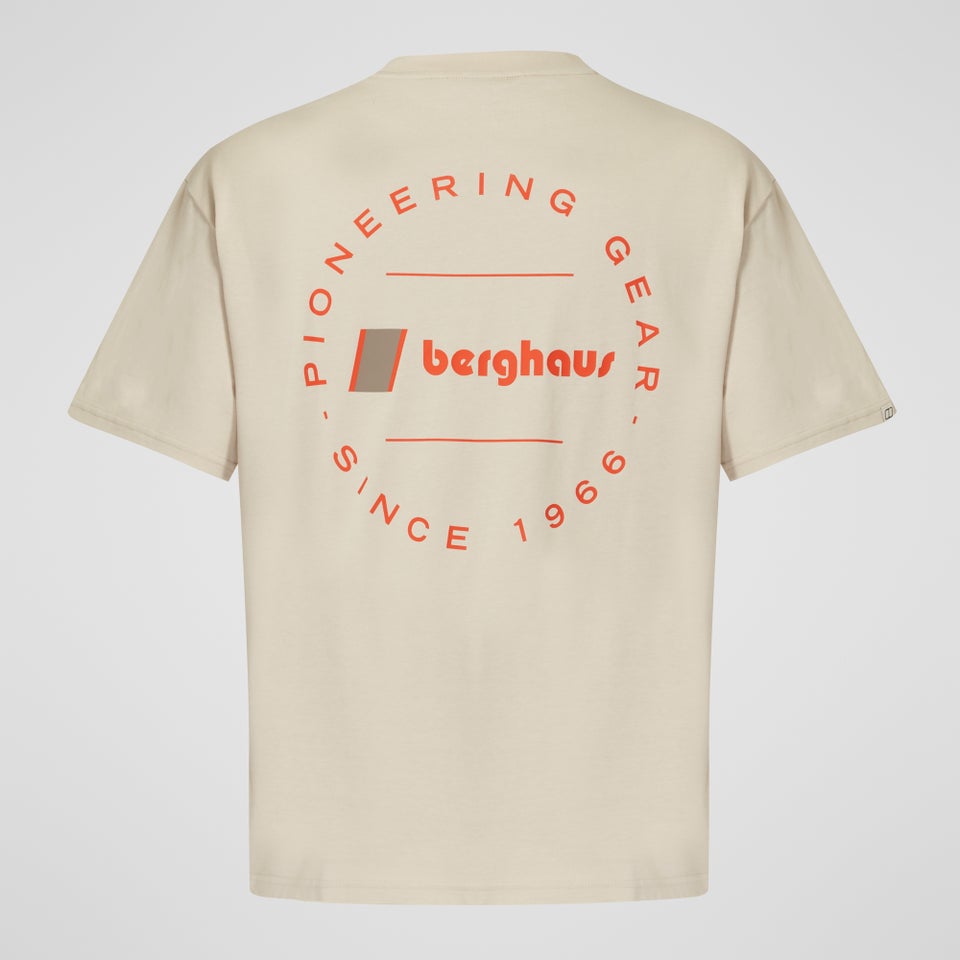 Unisex Pioneer Circular Logo Tee - Stone