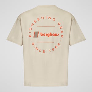 Unisex Pioneer Circular Logo Tee - Stone