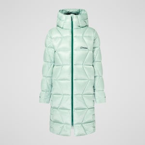 Explorer lange Daunenjacke für Damen - Grün