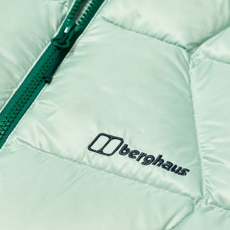 Explorer lange Daunenjacke für Damen - Grün