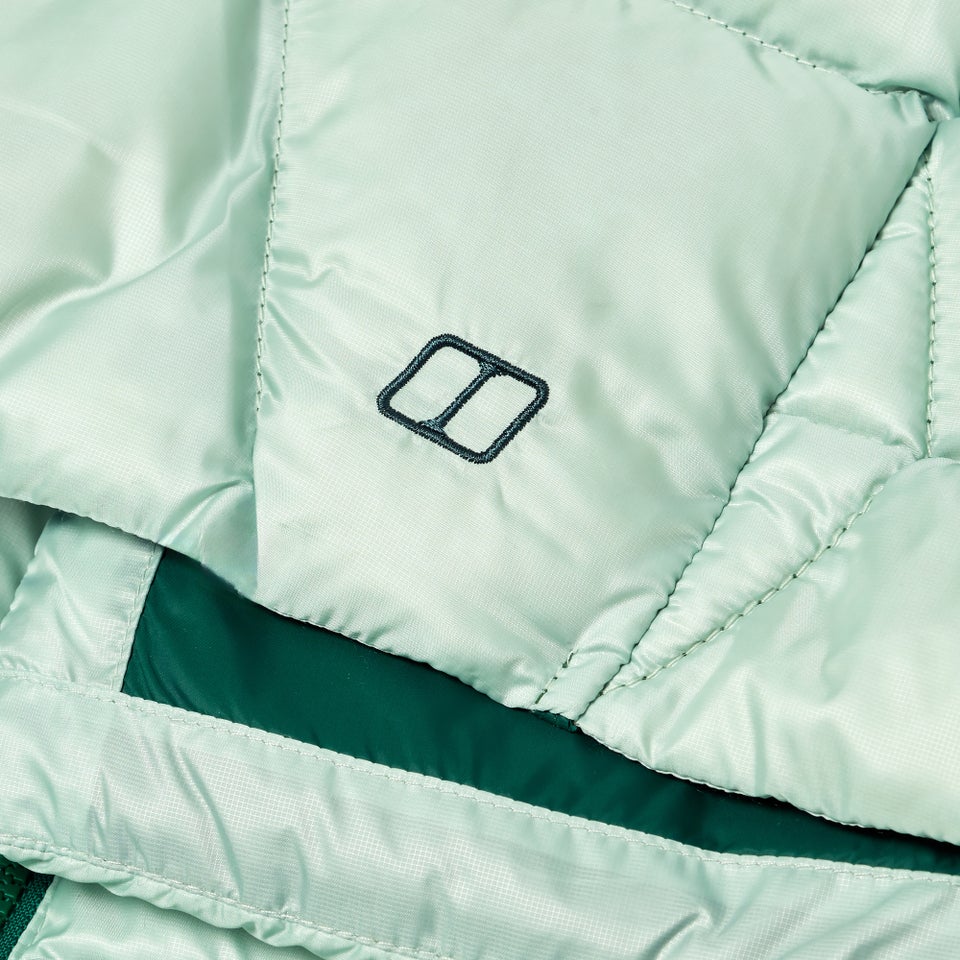 Explorer lange Daunenjacke für Damen - Grün