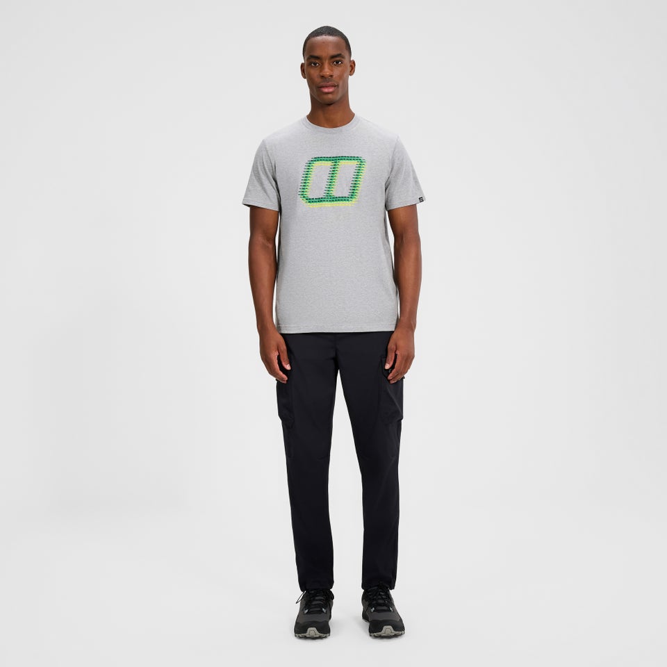 Men's Glitched Blocks Tee - Grey