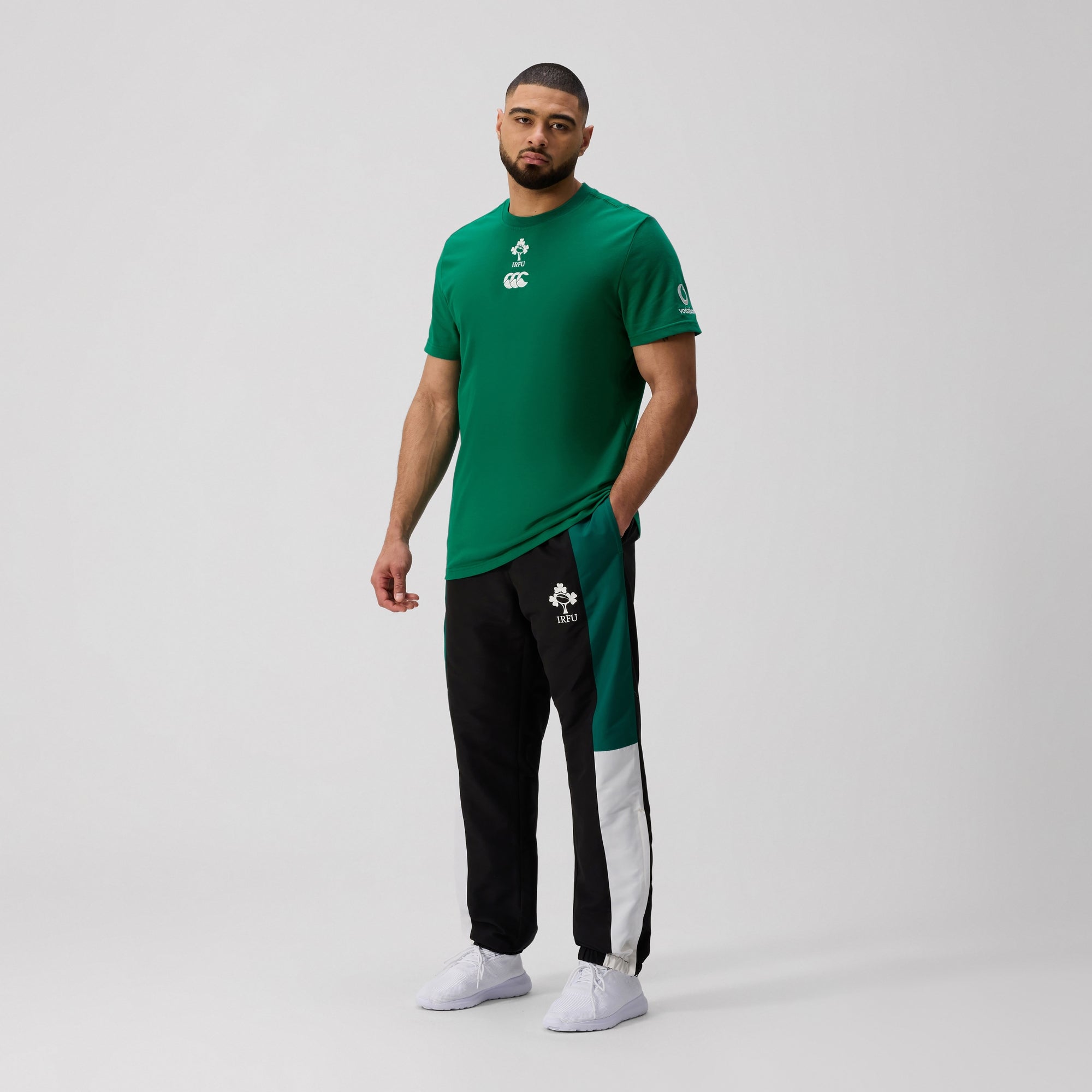 Mens Ireland Legends Trackpant Black/Green | Canterbury