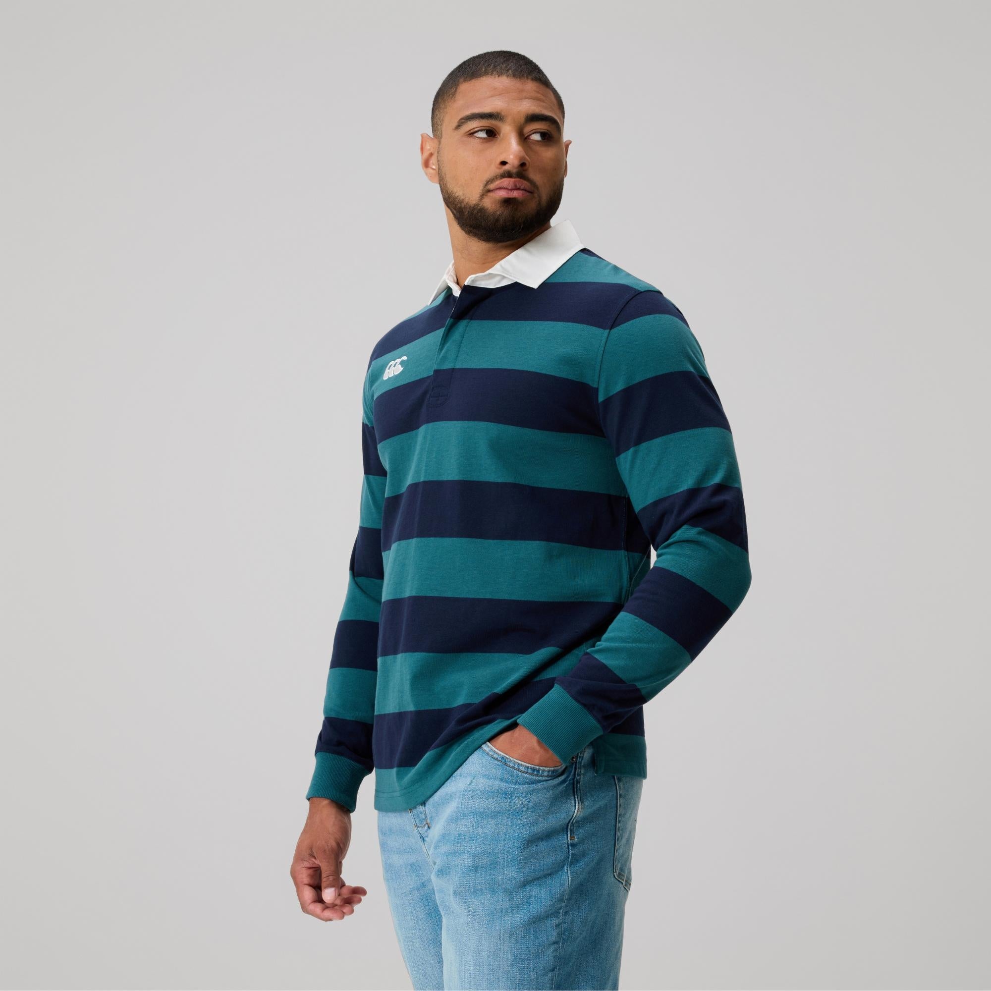 MENS FUNDAMENTALS STRIPE RUGBY BALSAM | Canterbury Australia