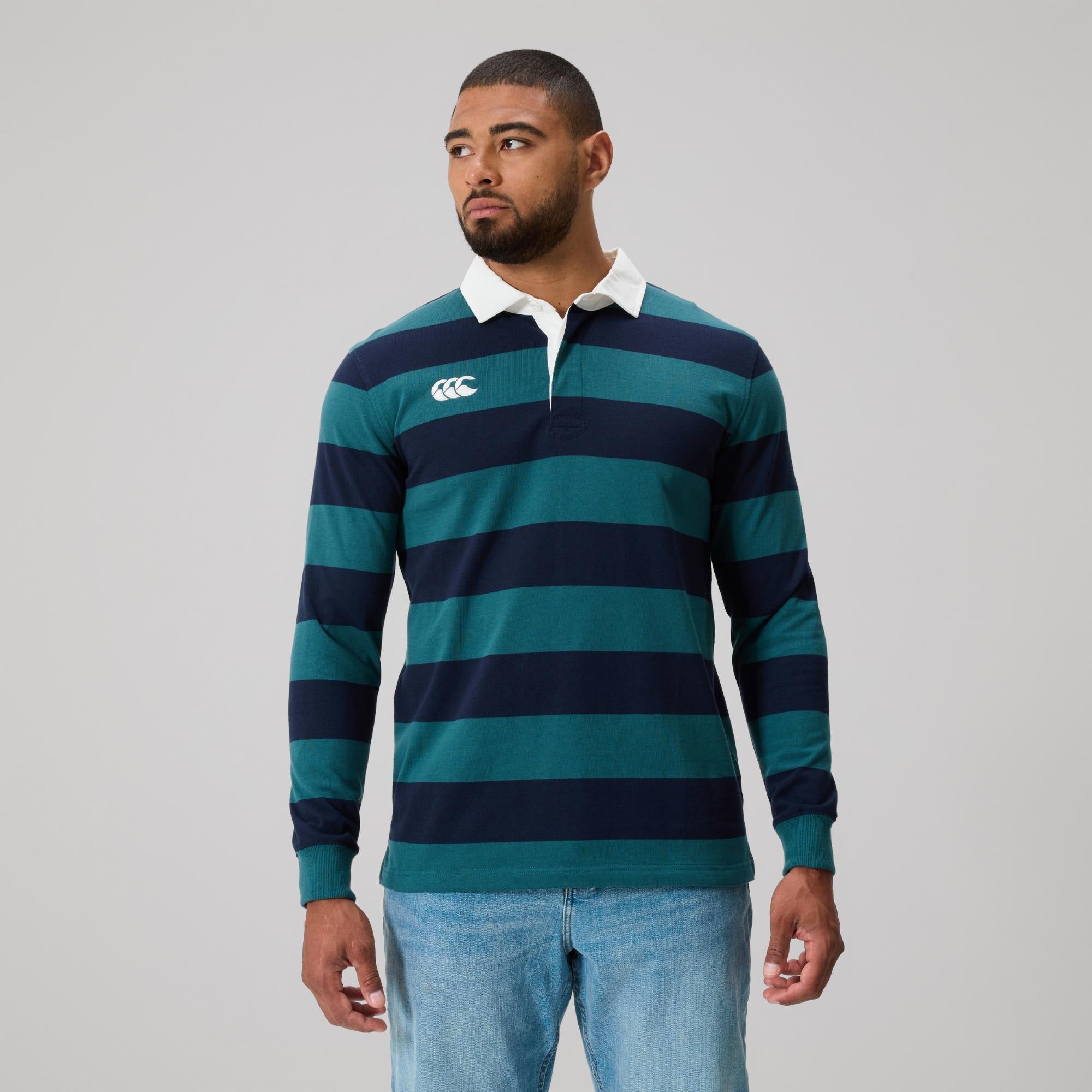 MENS FUNDAMENTALS STRIPE RUGBY BALSAM | Canterbury Australia