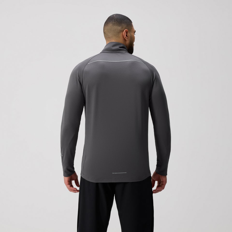 Mens Tempo+ Quarter-Zip Training Top Black