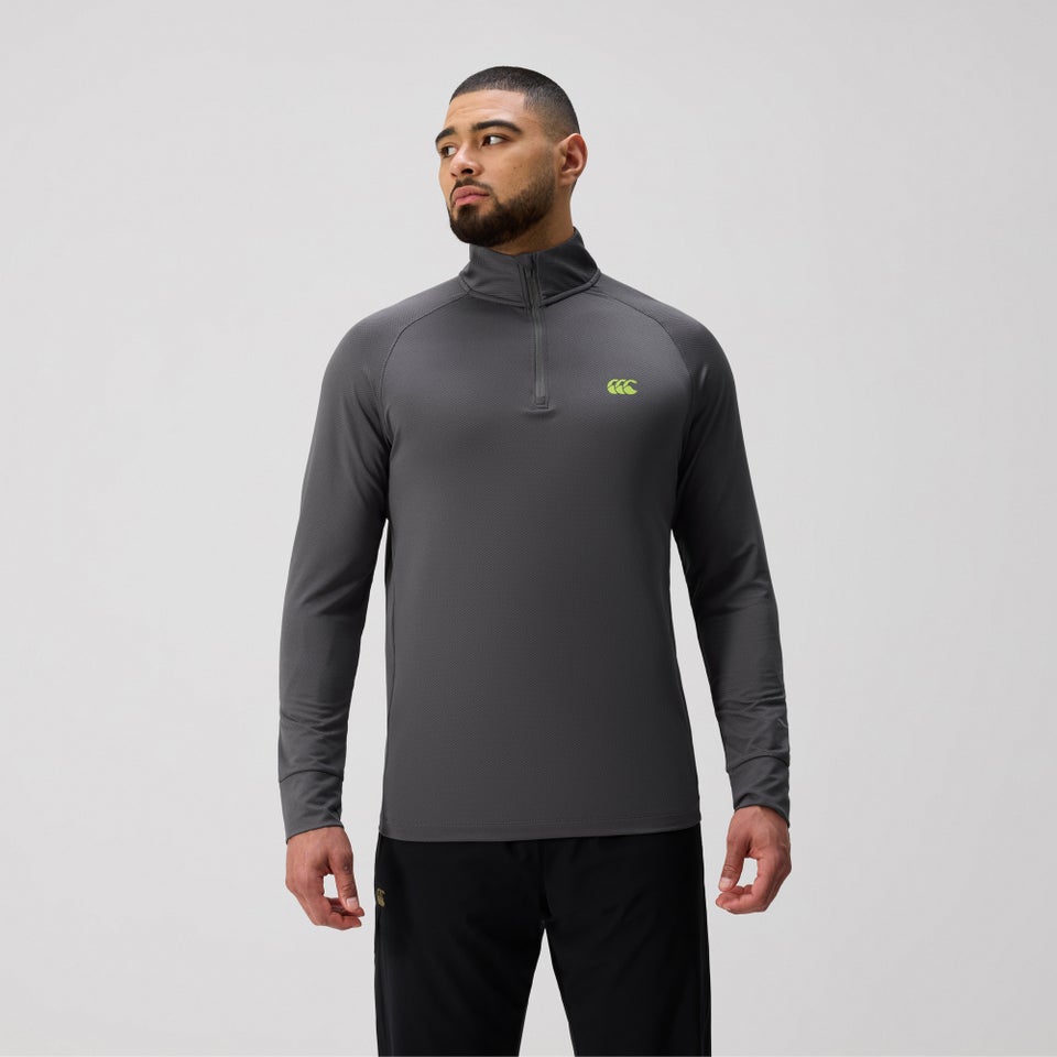 Mens Tempo+ Quarter-Zip Training Top Black