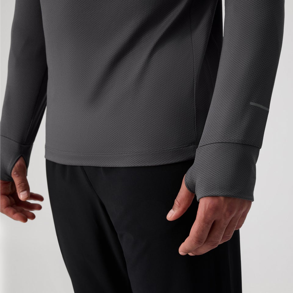 Mens Tempo+ Quarter-Zip Training Top Black