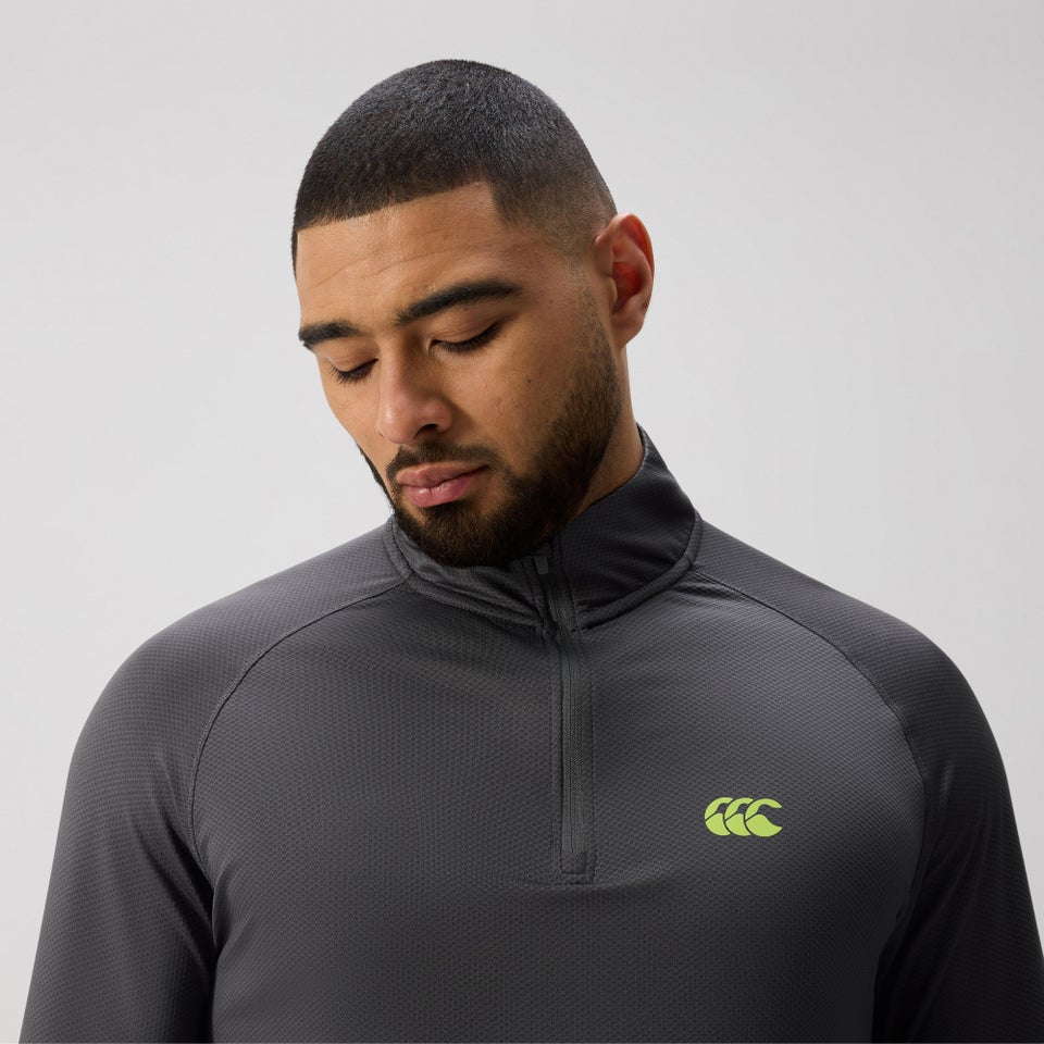 Mens Tempo+ Quarter-Zip Training Top Black