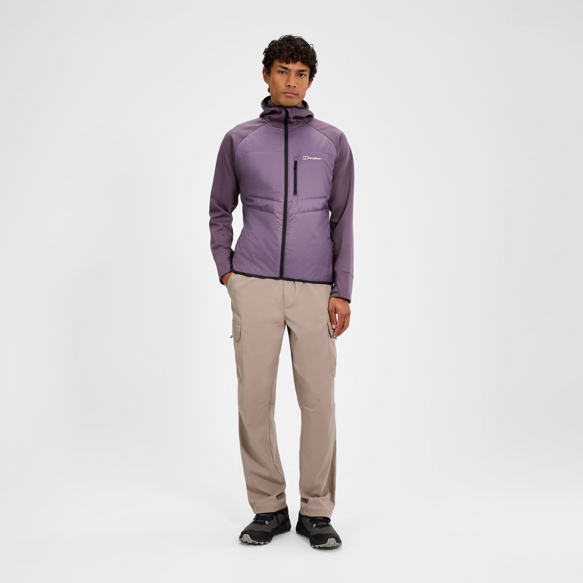 Men's Trawden Hybrid Hooded Jacket - Purple | Berghaus
