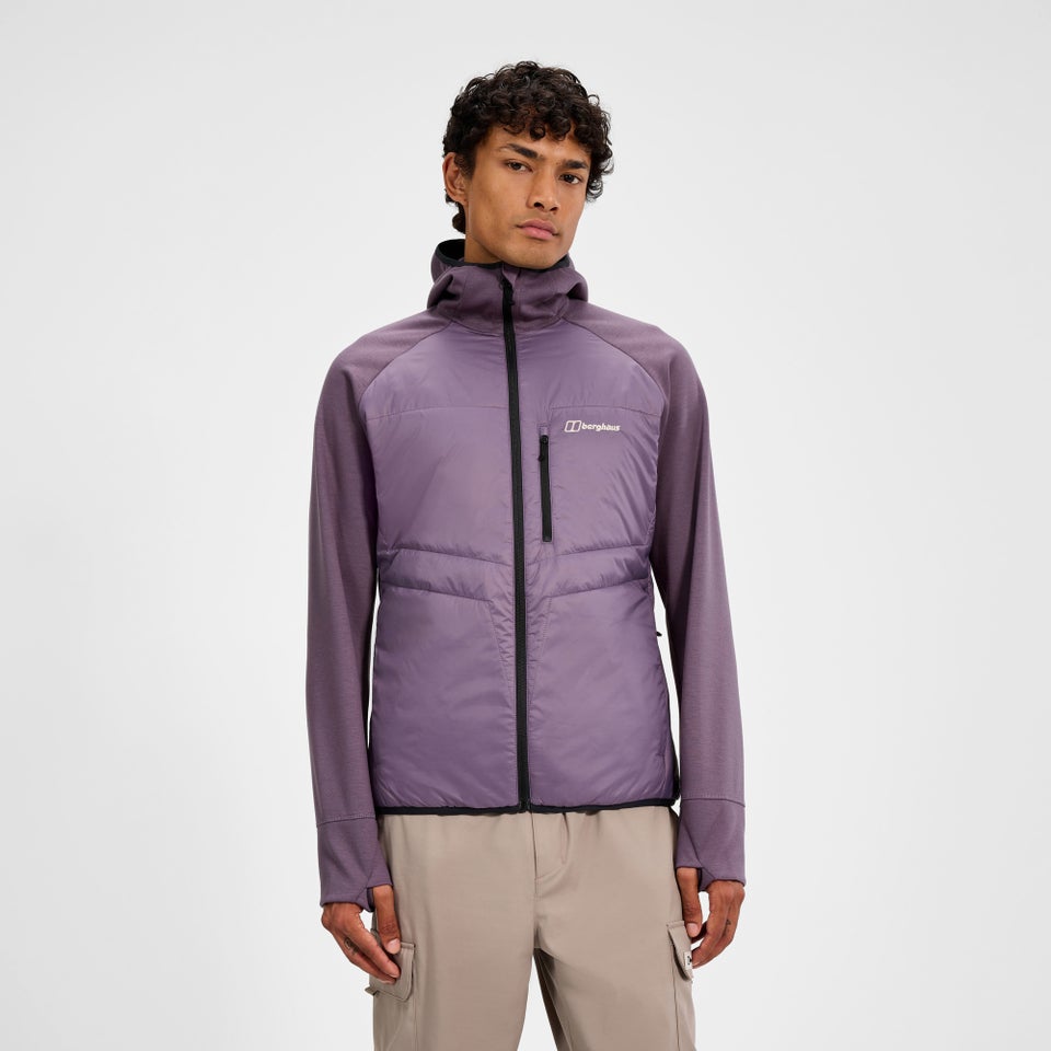 Men's Trawden Hybrid Hooded Jacket  - Purple