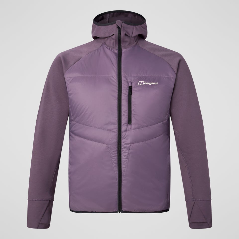 Men's Trawden Hybrid Hooded Jacket  - Purple