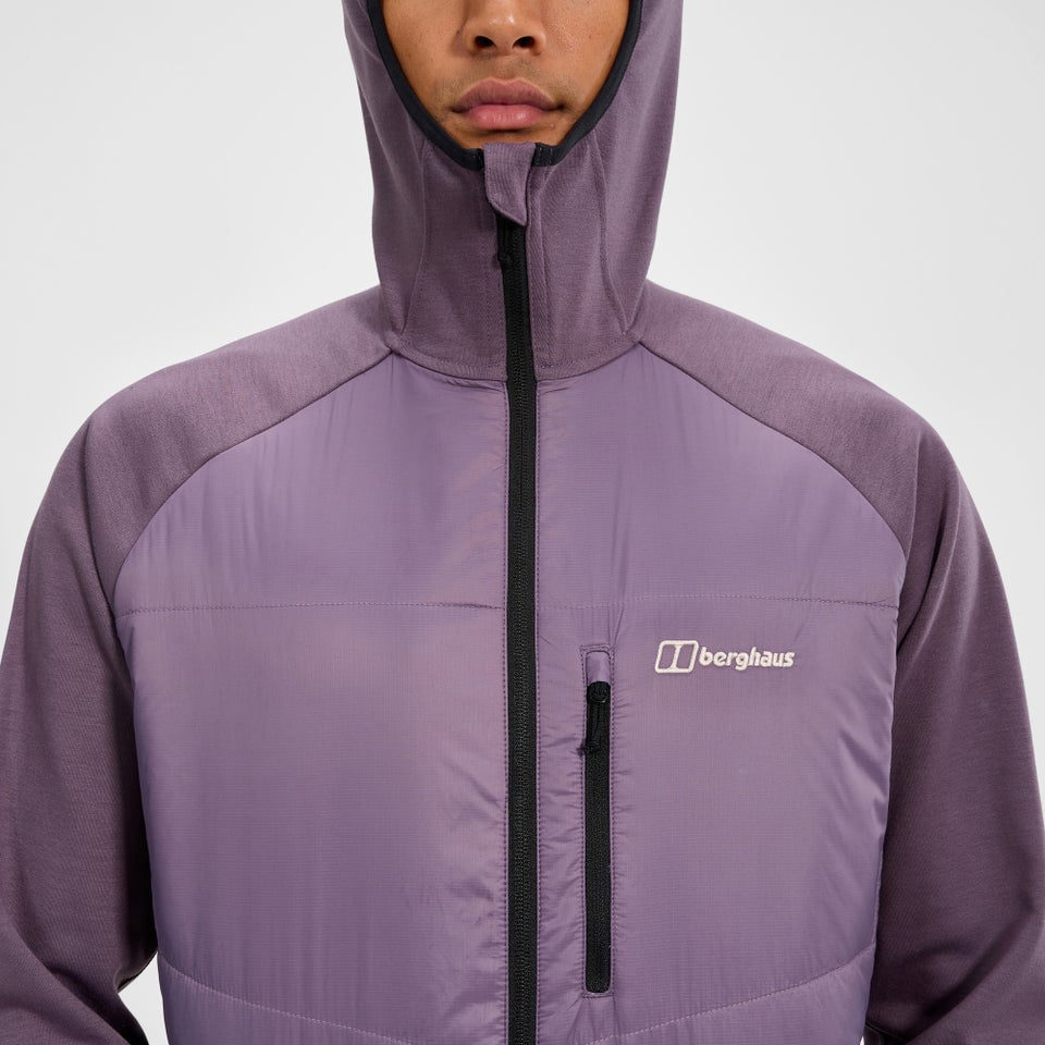 Men's Trawden Hybrid Hooded Jacket  - Purple