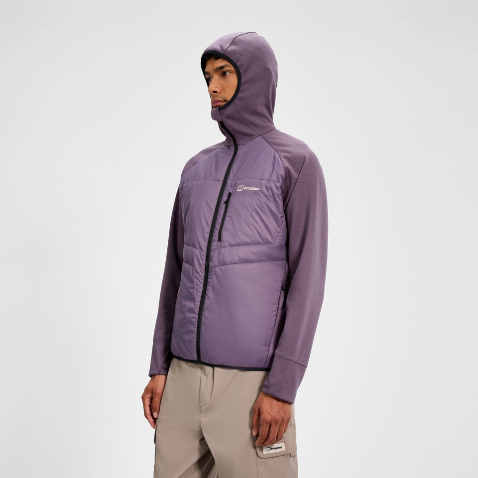 Men's Trawden Hybrid Hooded Jacket  - Purple