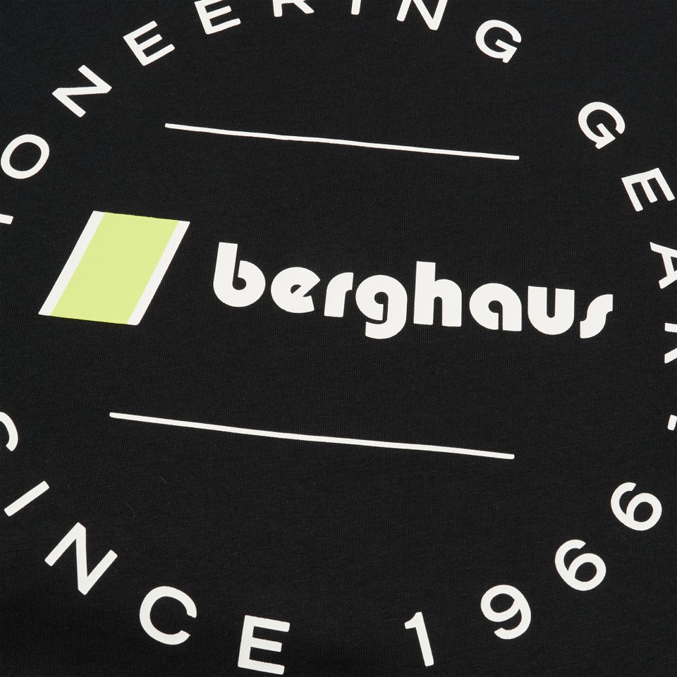 Unisex Pioneer Circular Logo Tee - Jet Black