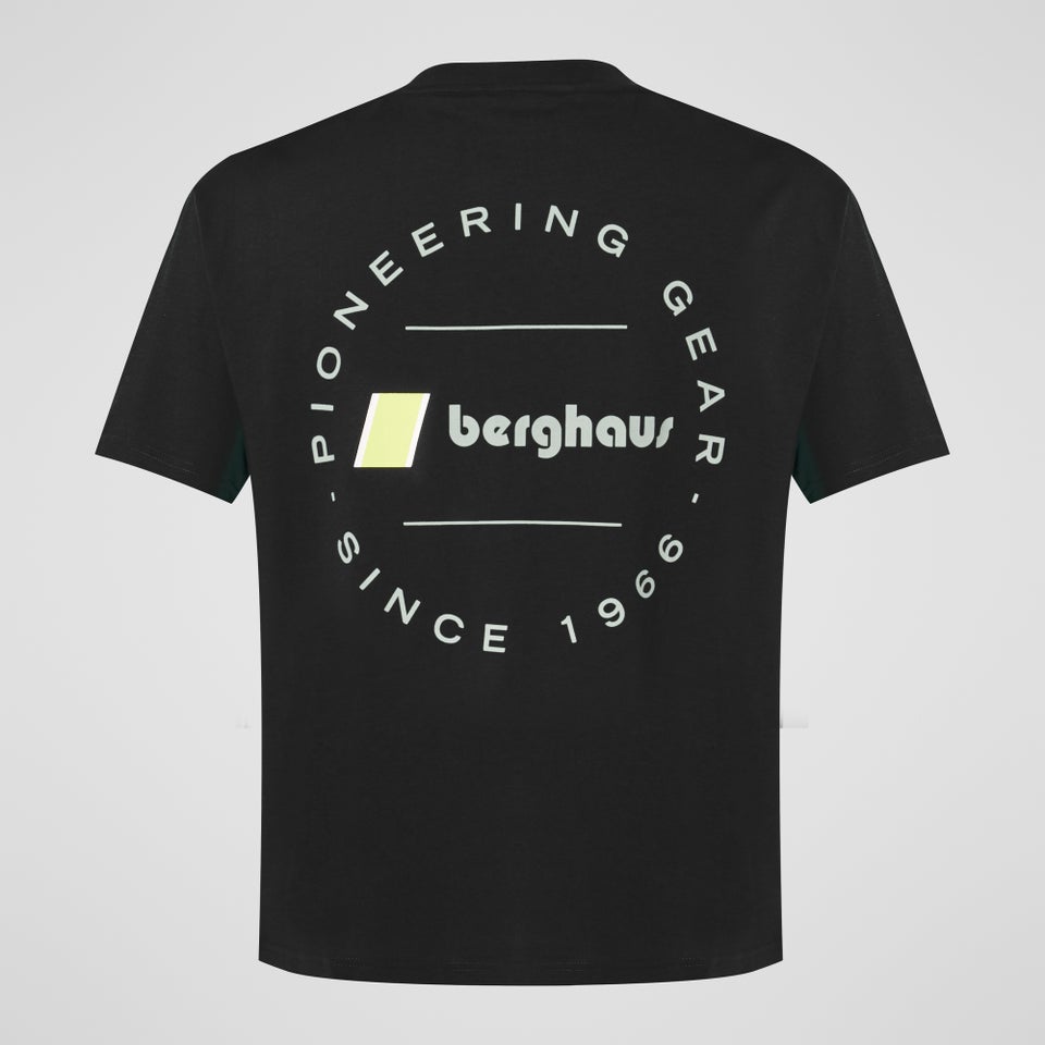 Unisex Pioneer Circular Logo Tee - Jet Black