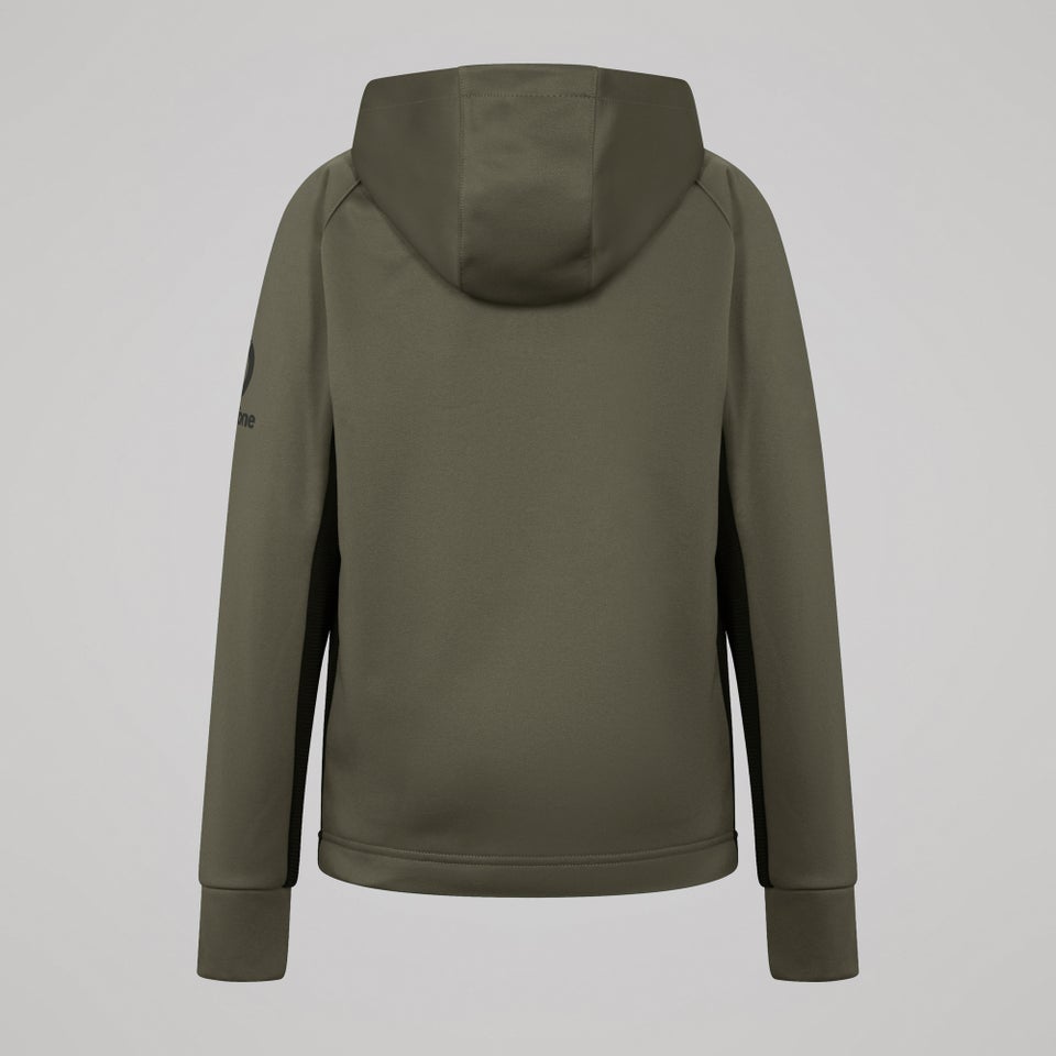 Junior Unisex Zip Training Hoody Green/Black