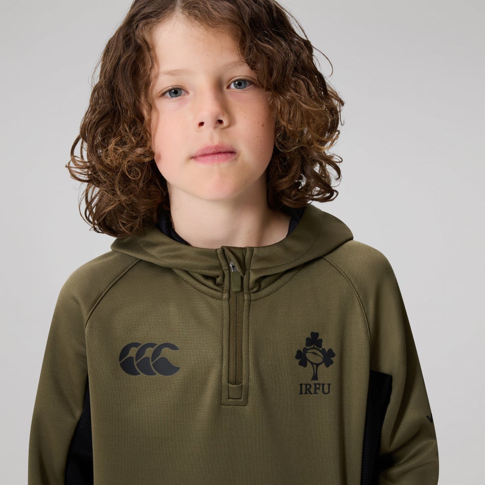 Junior Unisex Zip Training Hoody Green/Black