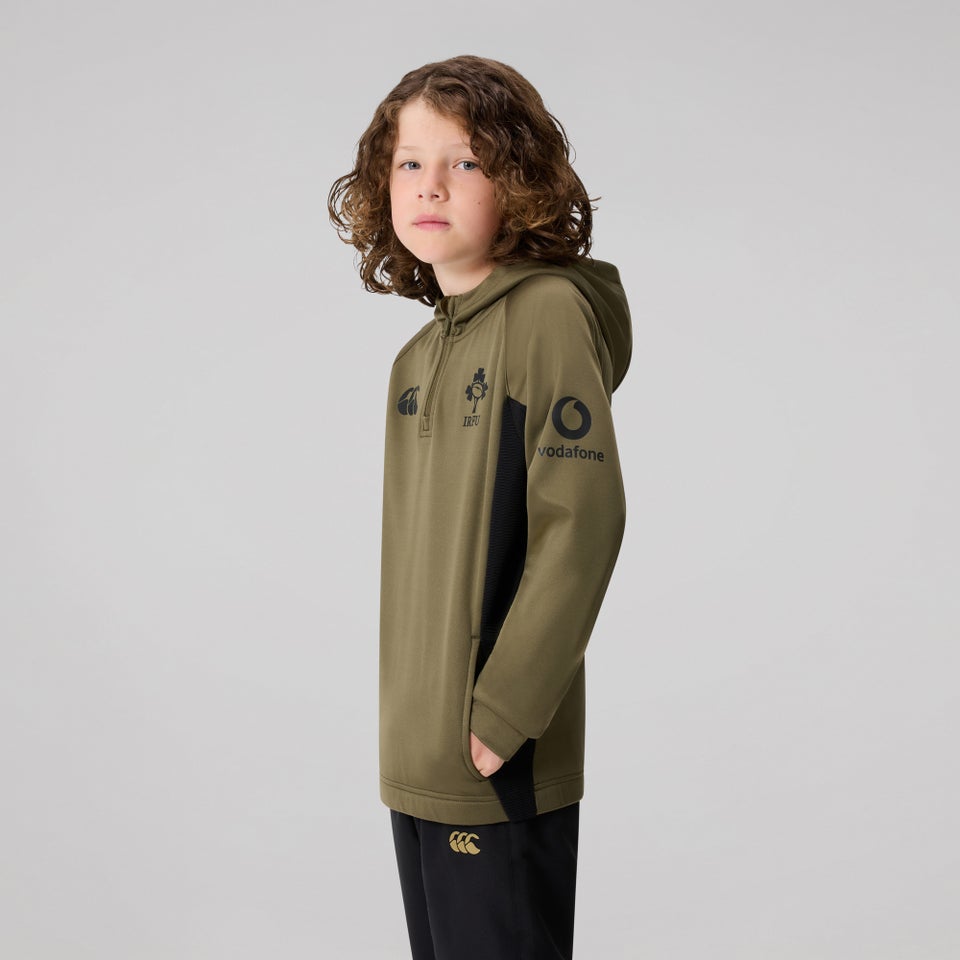 Junior Unisex Zip Training Hoody Green/Black