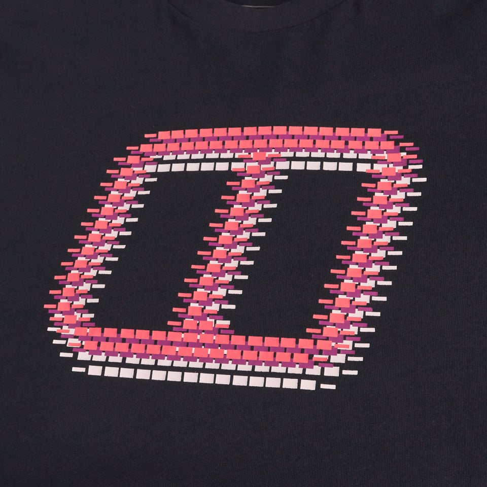 Men's Glitched Blocks Tee - Black