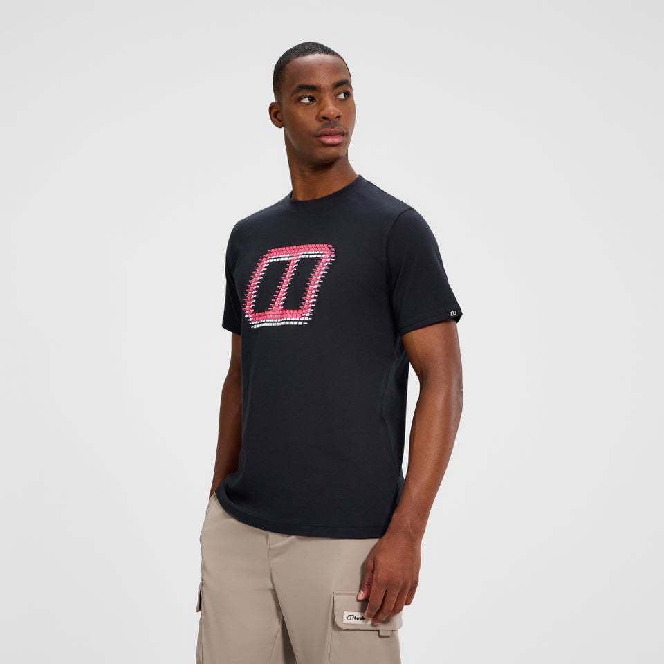 Men's Glitched Blocks Tee - Black