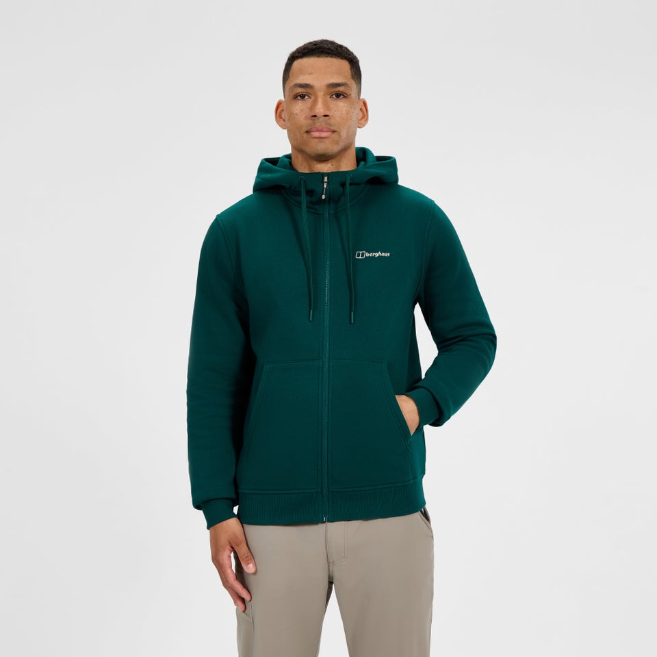 Logo Hoody mit Reißverschluss für Herren - Grün