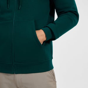 Men's Logo Full Zip Hoodie  - Green