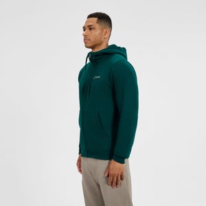 Men's Logo Full Zip Hoodie  - Green