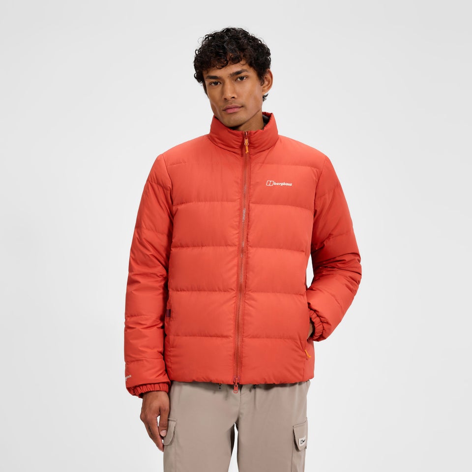 Men's Fulstow Reversible Down Jacket - Orange/Grey