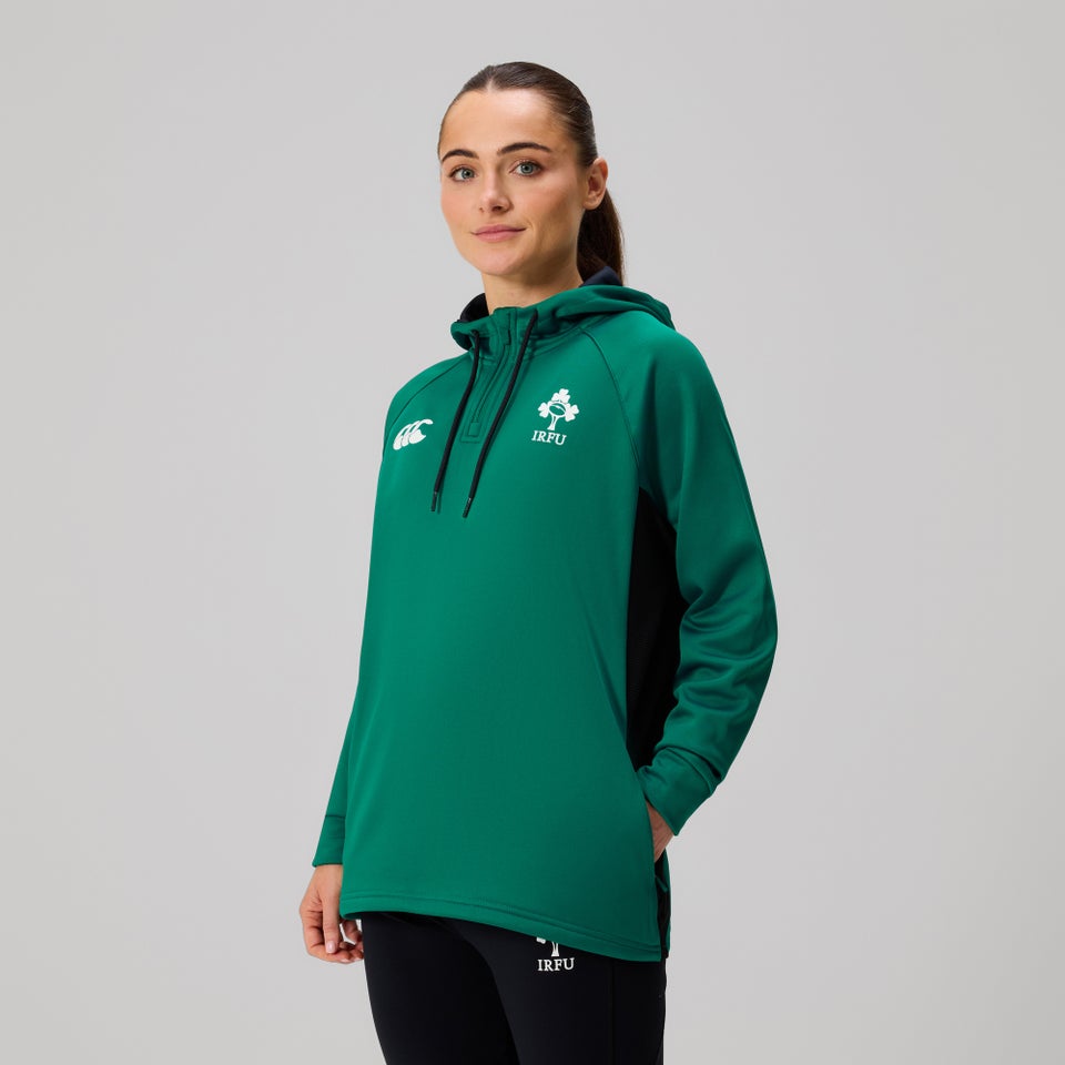 Womens Ireland Overheadzip Training Hoody (NB) Green/Black