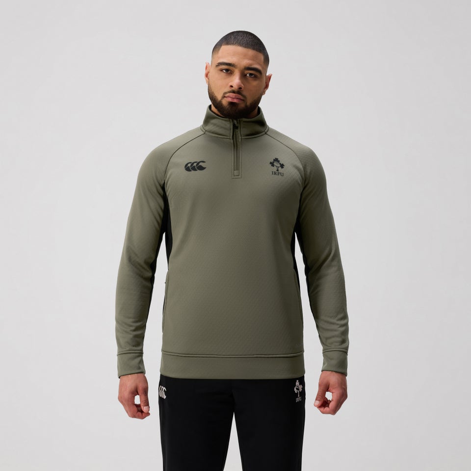 Mens Ireland 1/4 Zip Training Top Green/Black